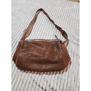 Vintage Domina soft brown pebble leather purse made in Italy b45